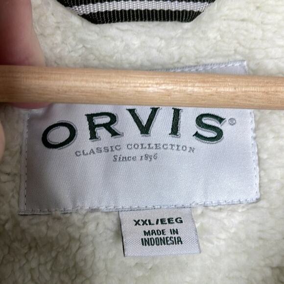 ORVIS MEN'S SHERPA LINED 1/4 ZIP PULLOVER WITH POCKETS SIZE XXL - Picture 9 of 9